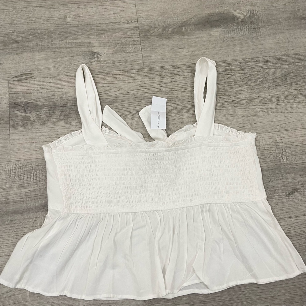 White Ruffled Tank Top - Picture 3 of 3